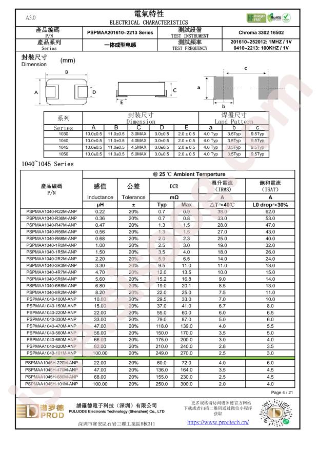 PSPMAA1040-100M-ANP