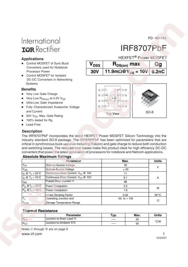 IRF8707TRPBF