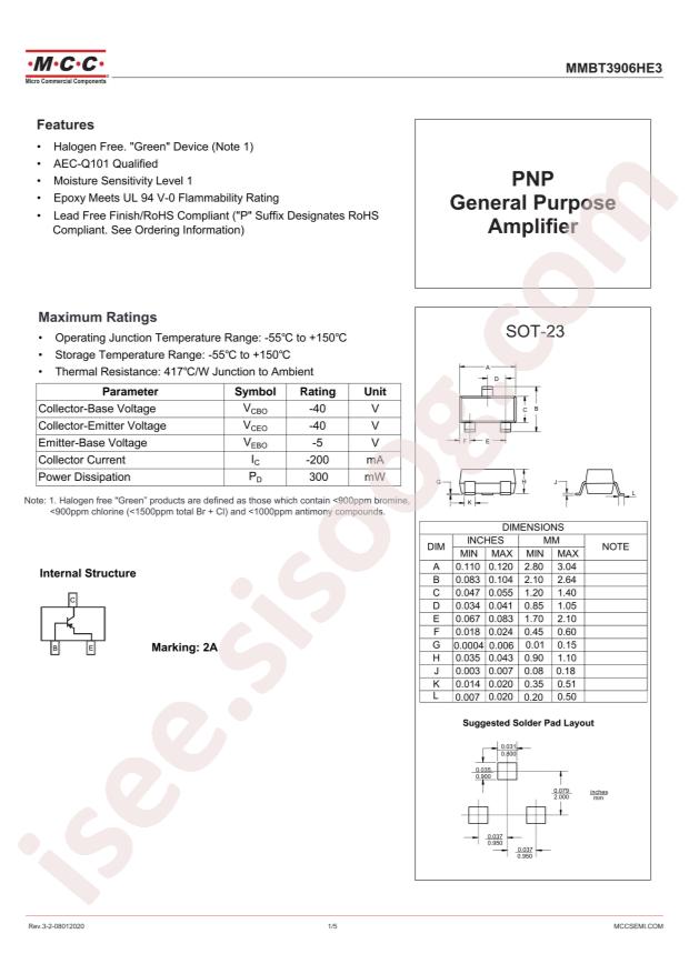 MMBT3906HE3-TP