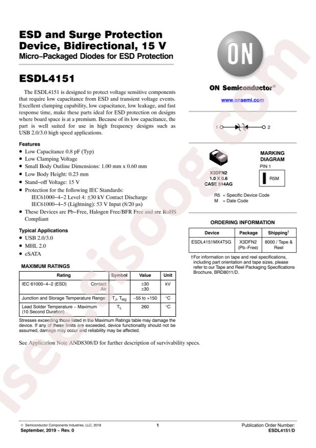 ESDL4151MX4T5G
