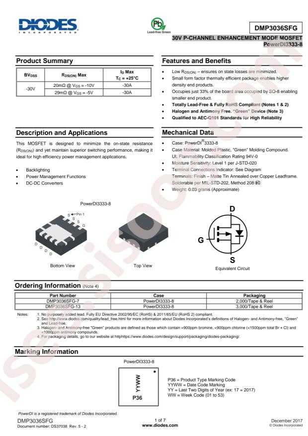 DMP3036SFG-7