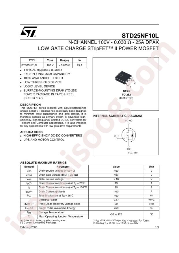 STD25NF10LT4