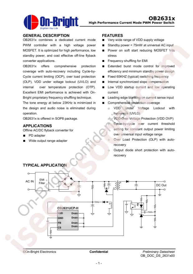 OB2631UCPA-H