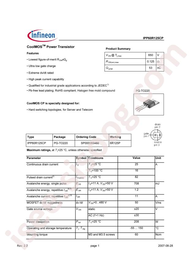 IPP60R125CP