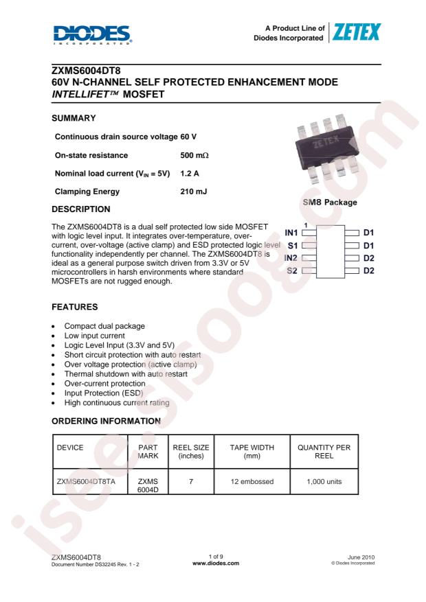 ZXMS6004DT8TA