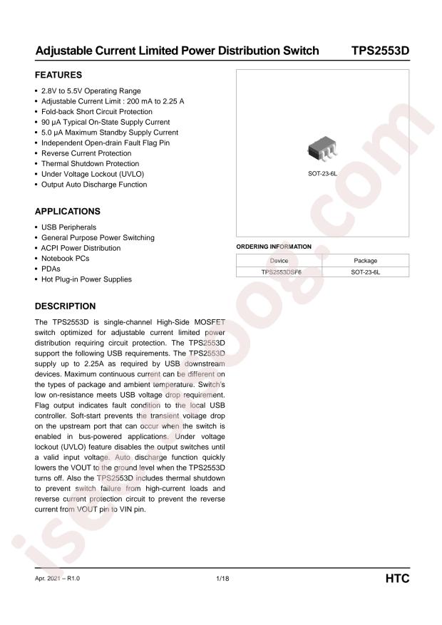 HTC TPS2553DSF6