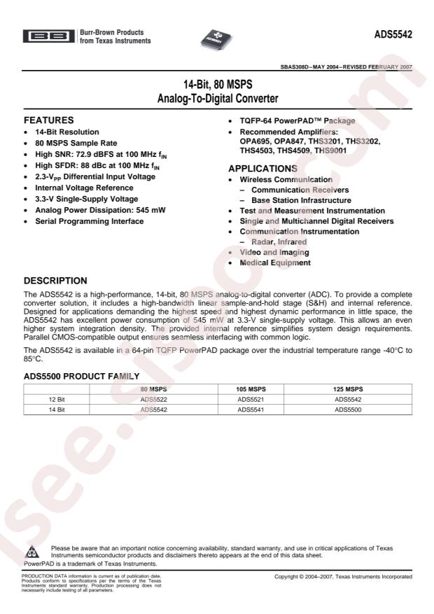 ADS5542IPAP