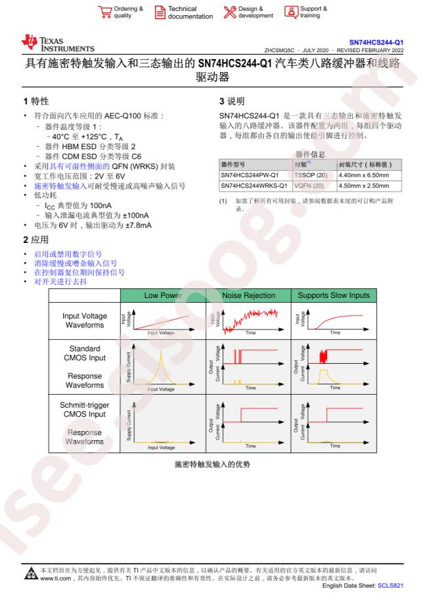 SN74HCS244QPWRQ1