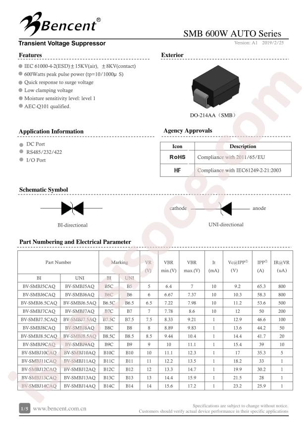 BV-SMBJ8.5CAQ