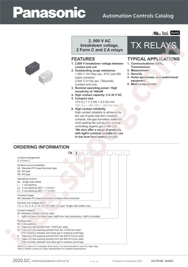 TX2SA-12V-Z