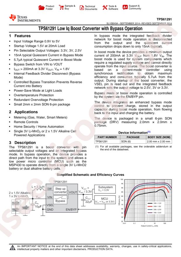 TPS61291DRVT