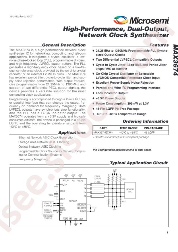 MAX3674ECM2T