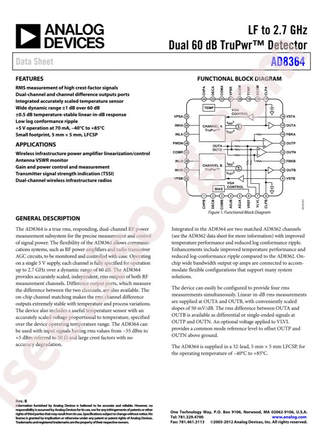 AD8364ACPZ-REEL7