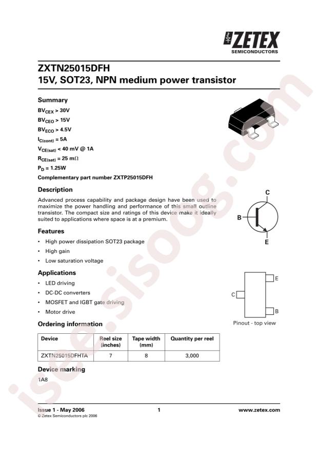 ZXTN25015DFHTA