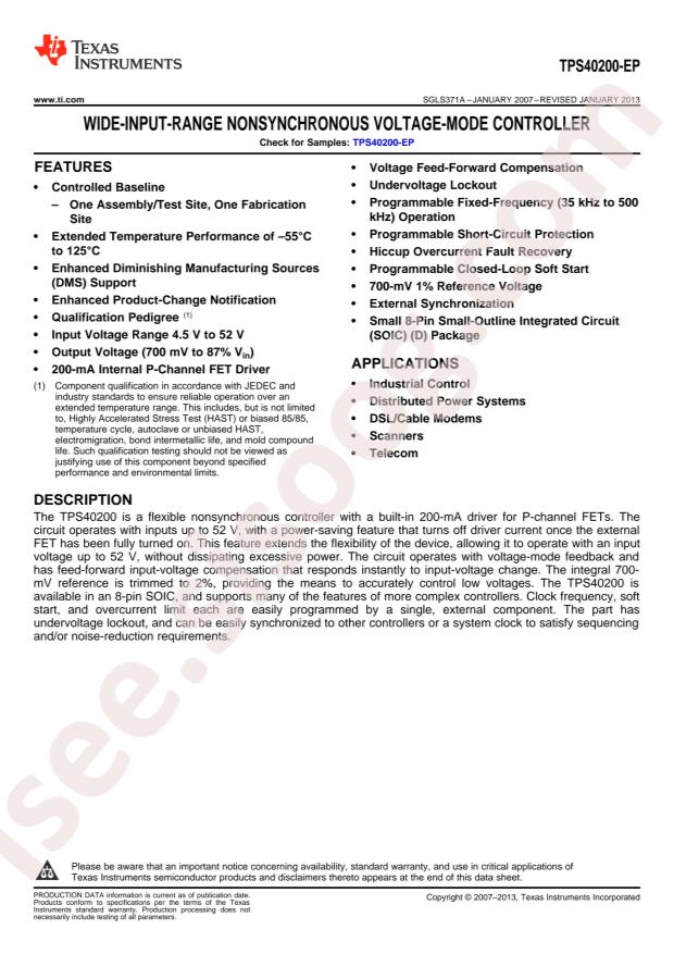 TPS40200MDREP