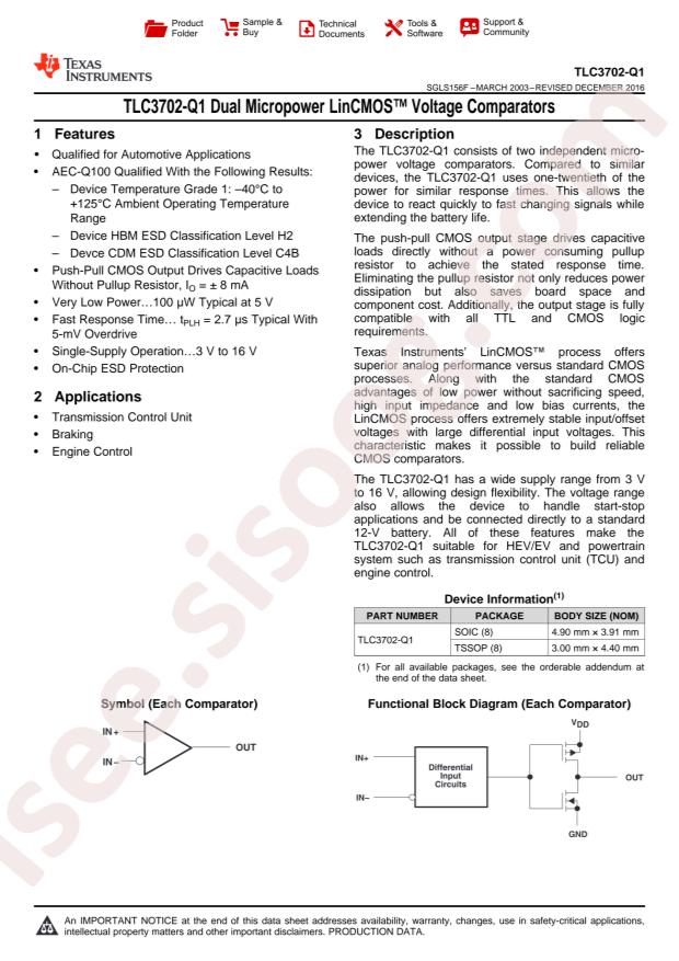 TLC3702QDRQ1
