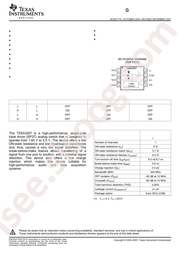 TS5A3357DCUR