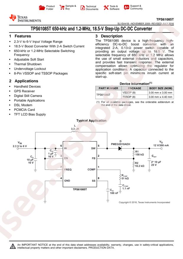 TPS61085TDGKR