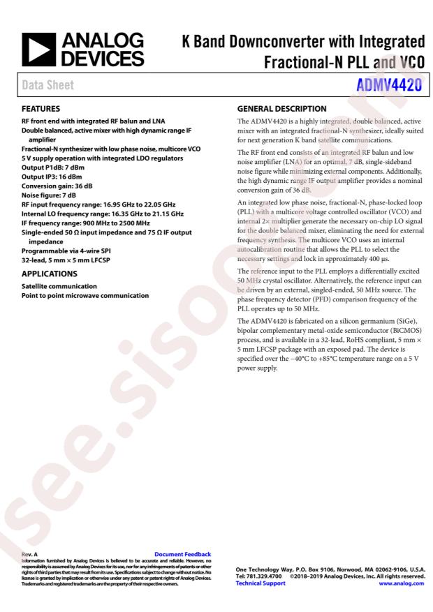 ADMV4420ACPZ