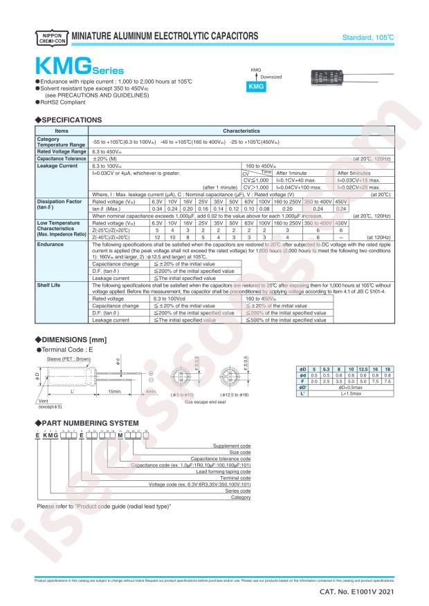 NCC(Nippon Chemi-Con) EKMG101ETD101MJ20S