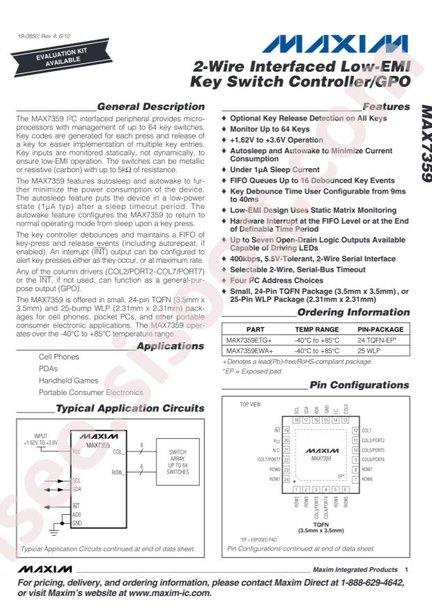 MAX7359ETG+