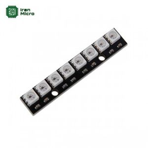 ماژول ال ای دی خطی 8 تایی x8 WS2812 RGB LED Module (مدل صاف)