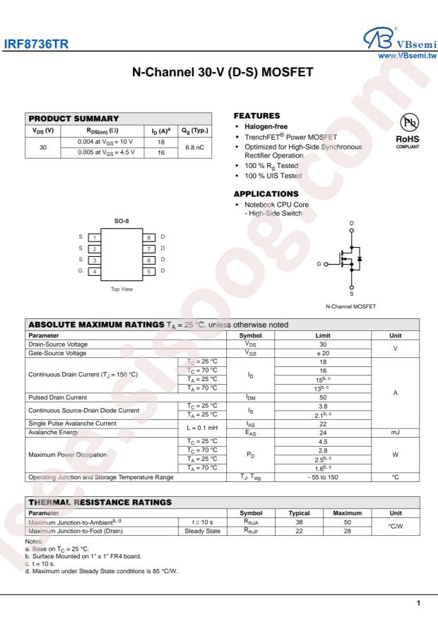 IRF8736TR-VB
