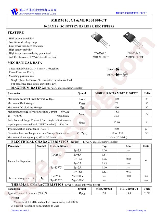 MBR30100FCT