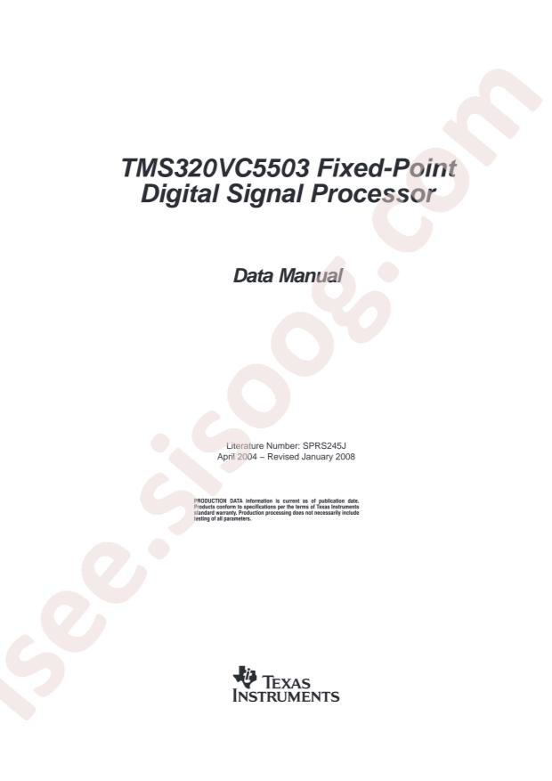 TMS320VC5503PGE