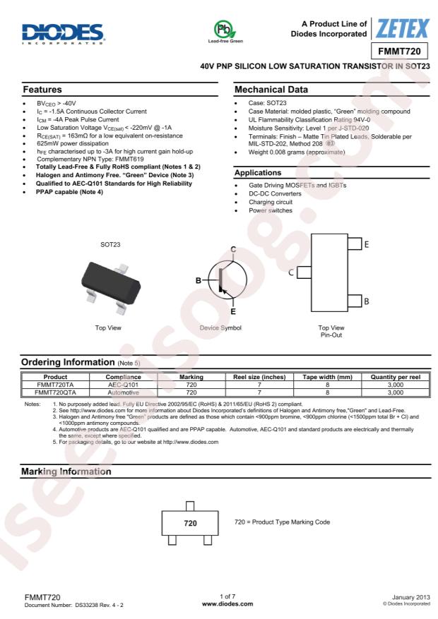 FMMT720TA