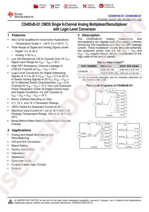 CD4051BQPWRQ1