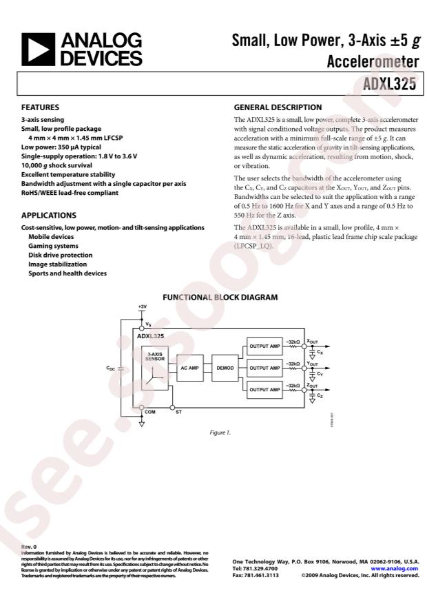 ADXL325BCPZ-RL7