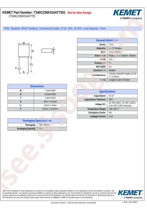 T340C226K016AT7301