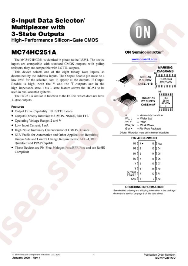 MC74HC251ADR2G