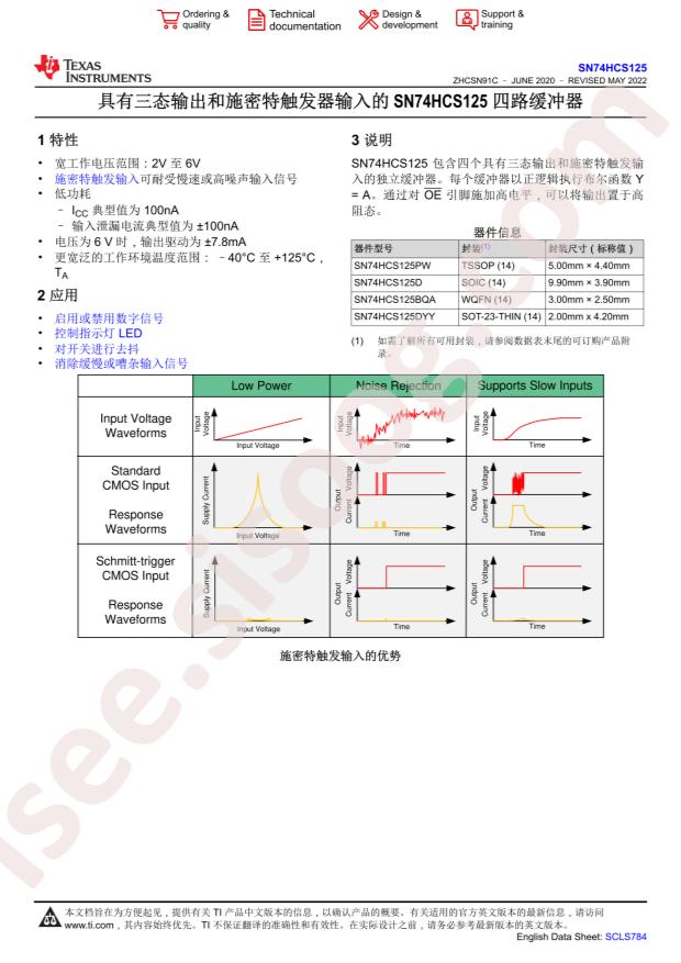 SN74HCS125DR