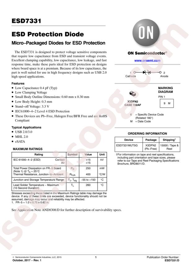 ESD7331MUT5G