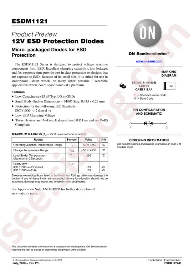 ESDM1121MX4T5G