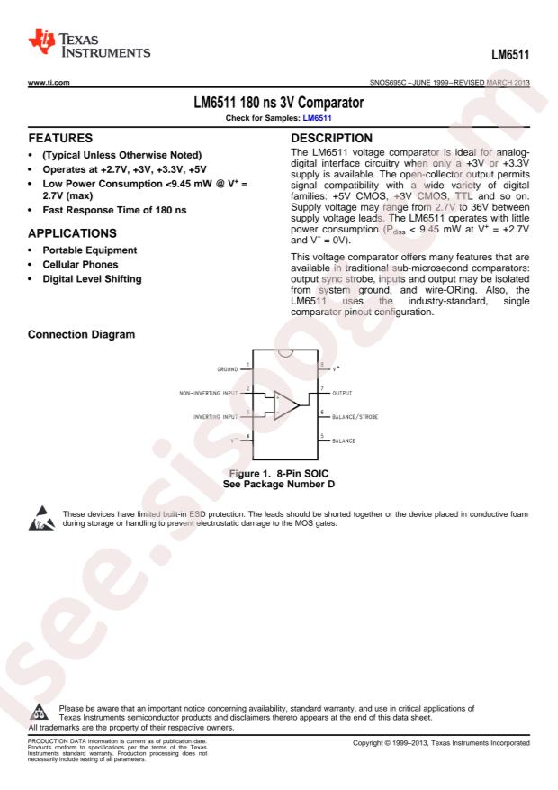 LM6511IM/NOPB