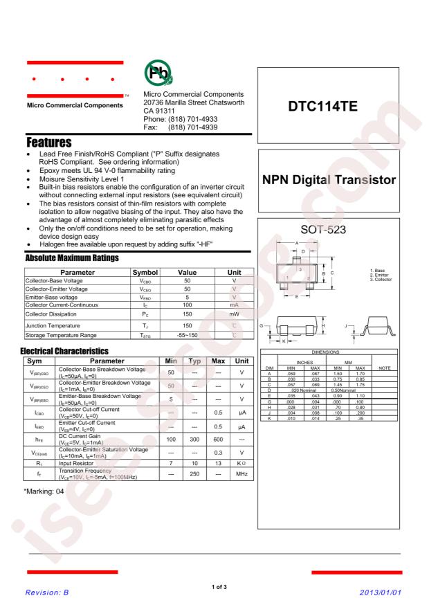 DTC114TE-TP