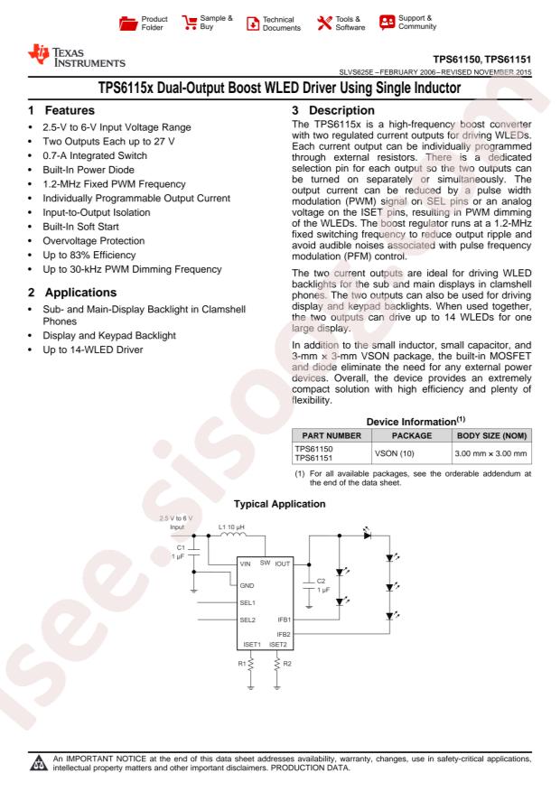 TPS61150DRCR