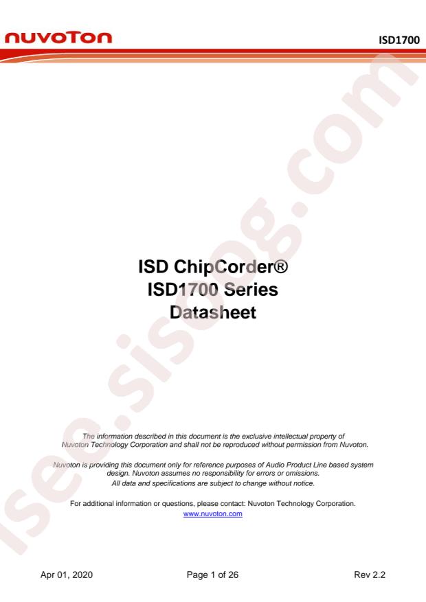 ISD1760SYI