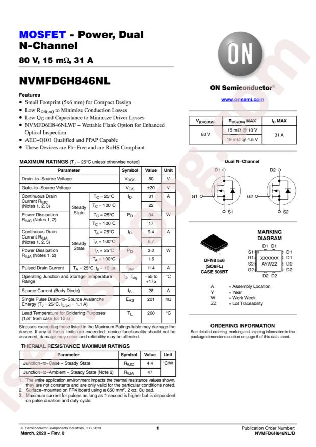 NVMFD6H846NLWFT1G