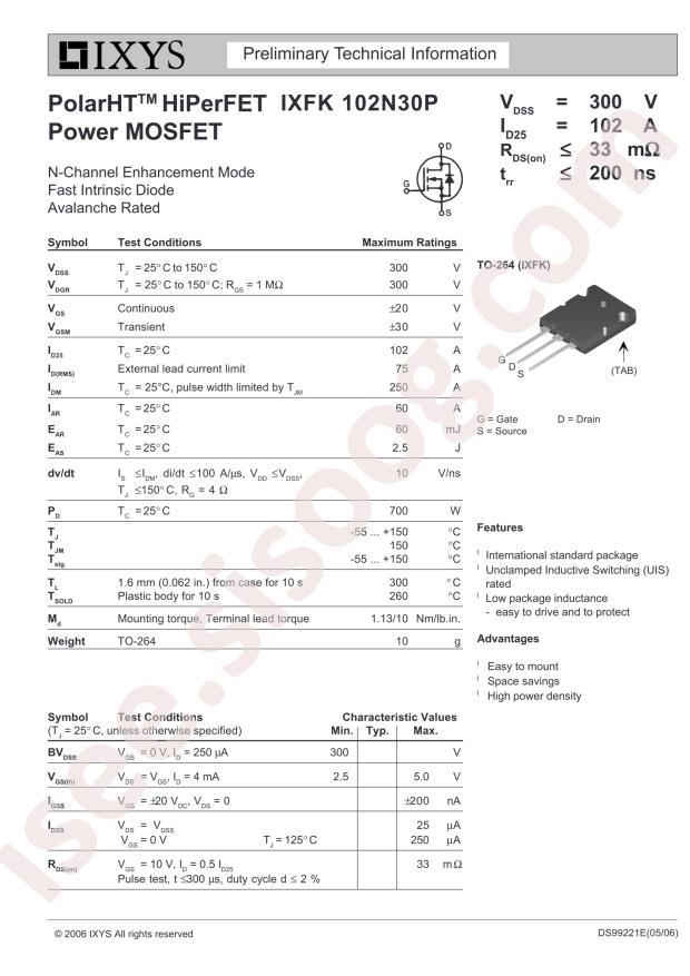 IXFK102N30P