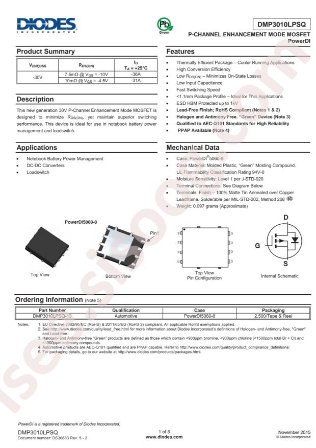 DMP3010LPSQ-13
