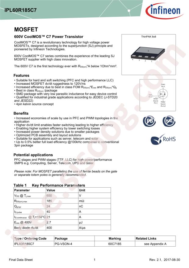 IPL60R185C7