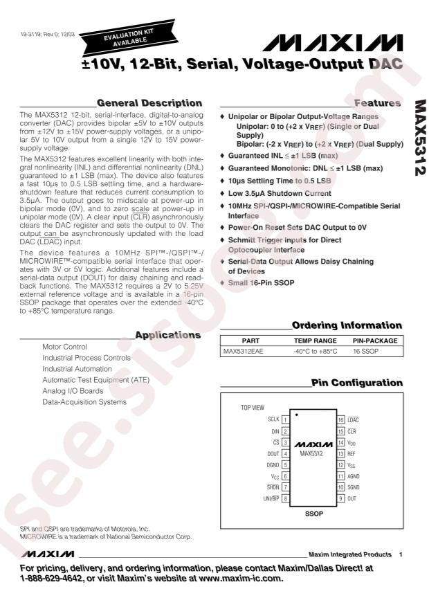 MAX5312EAE+T