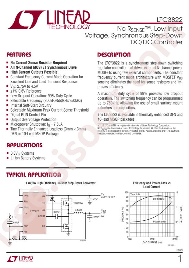LTC3822EMSE#PBF