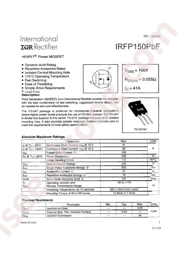 IRFP150PBF