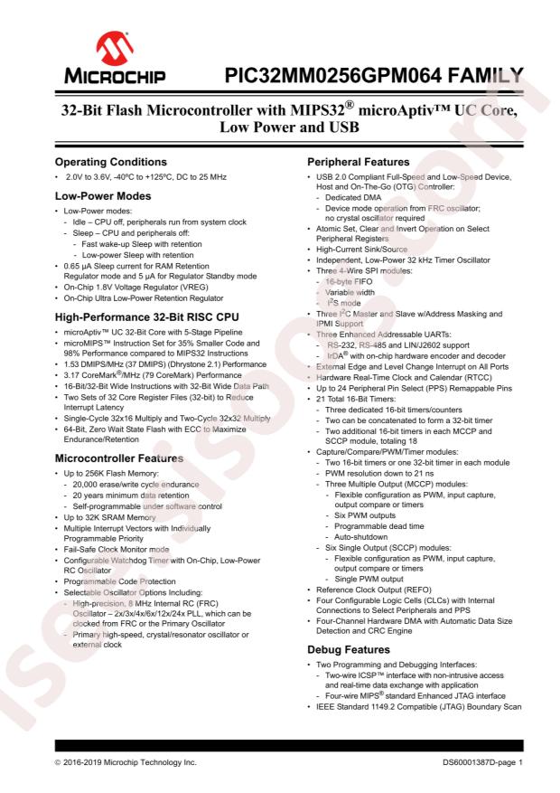 PIC32MM0064GPM064T-I/MR