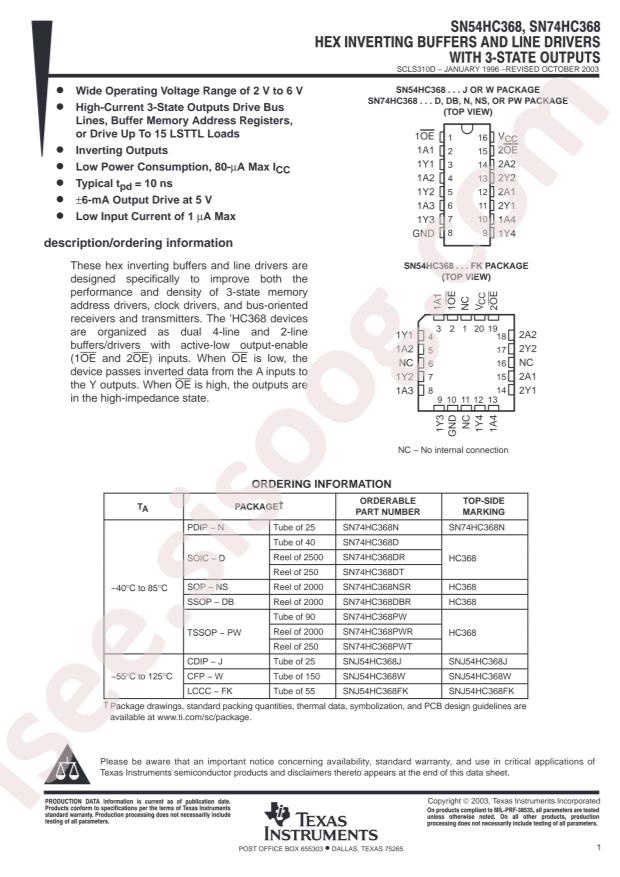SN74HC368DR